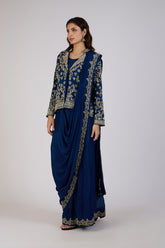 Midnight Majesty Draped Saree