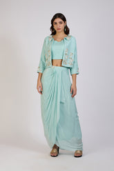 Serenity Draped jacket set