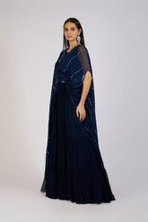 Glimmer Draped Gown