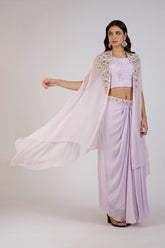 Ethereal Lilac Cape Set