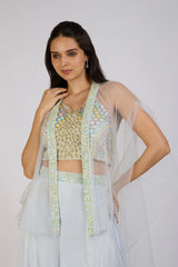 Icy Serenity Cape Set