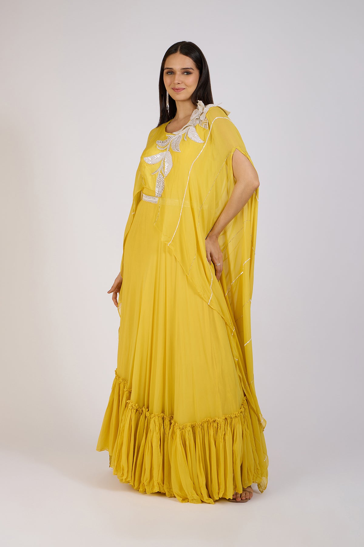 Golden Marigold Draped gown