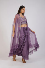 Lavender Charm Draped set