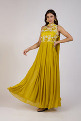 Golden Halter Dress