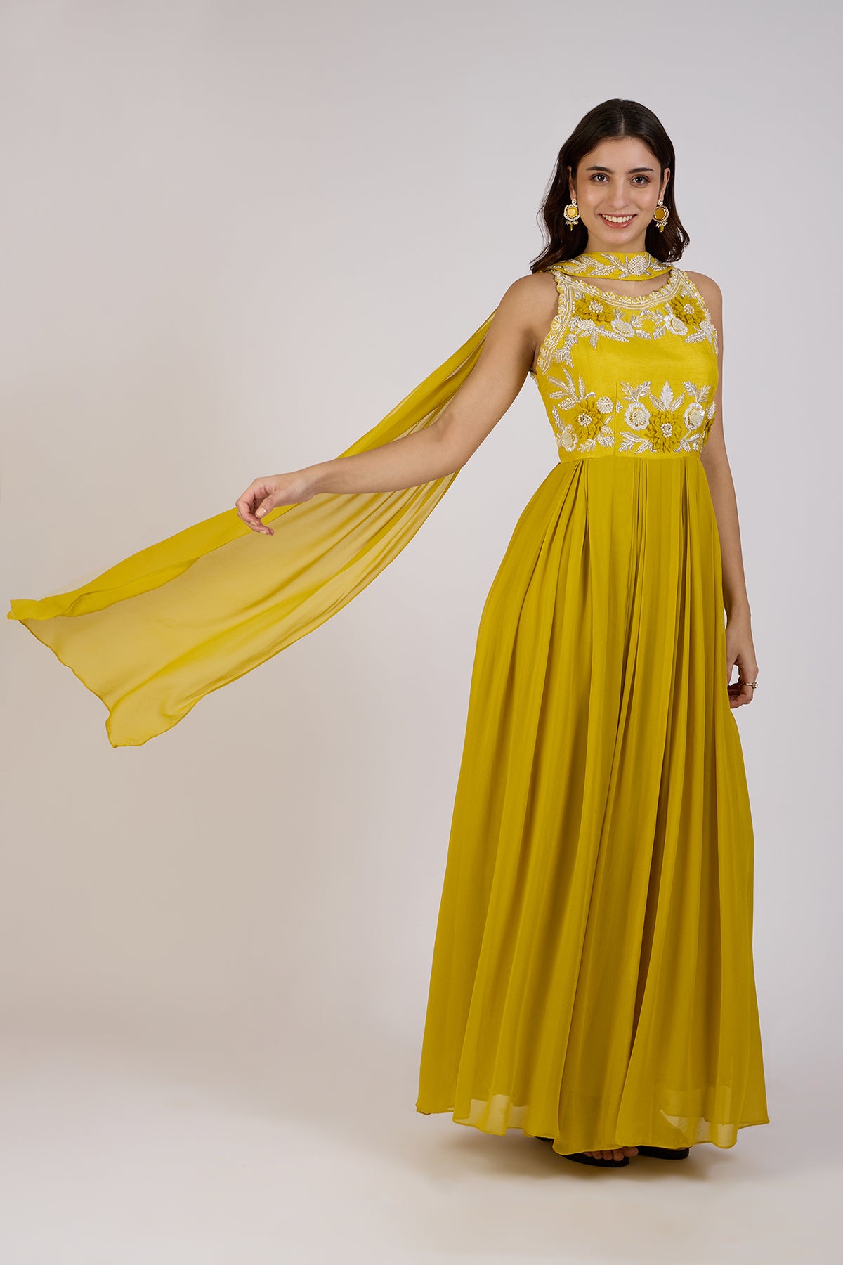 Golden Halter Dress