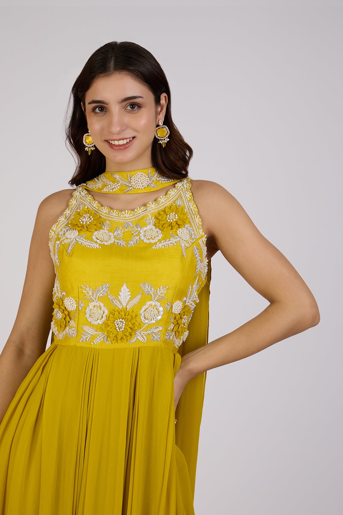 Golden Halter Dress
