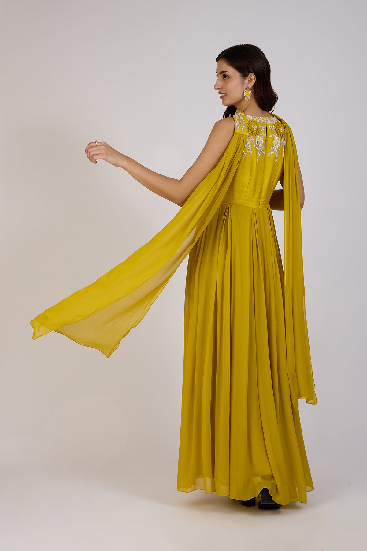 Golden Halter Dress