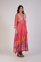 Ombre Crimson anarkali dress