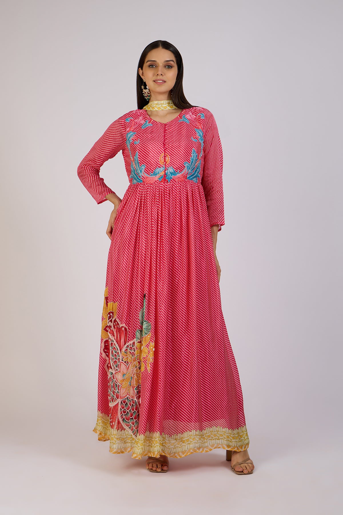 Scarlet Bloom Anarkali