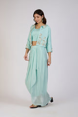 Serenity Draped jacket set