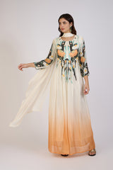 Floral Harmony Ombre Anarkali