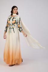 Floral Harmony Ombre Anarkali