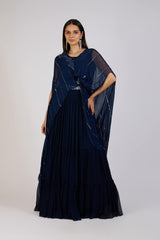 Glimmer Draped Gown
