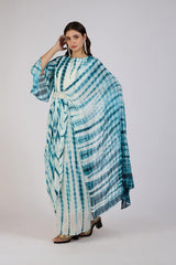 Aura Tie-Dye Draped Gown