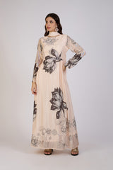 Mystic Lotus Embroidered Gown